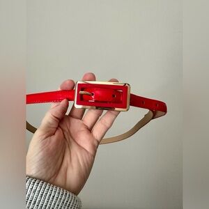 Thin red belt by Adrienne Vittadini